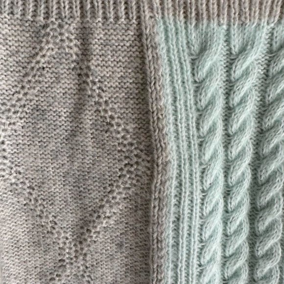 BANANA‎ REPUBLIC Light Gray & Mint Ladies Casual Sweater, S - Picture 4 of 6